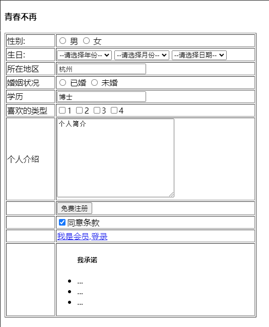 表格